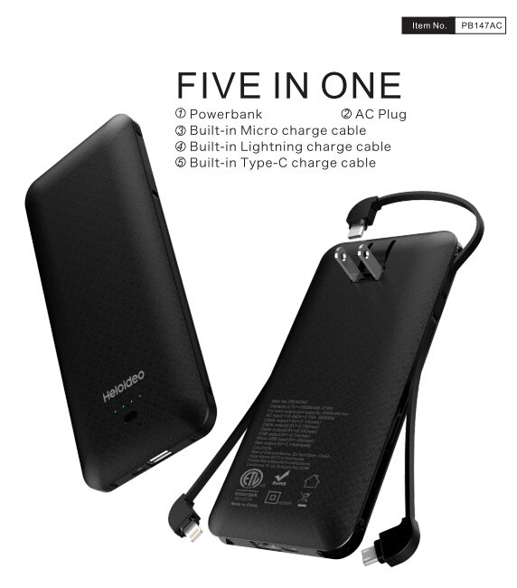 HELOIDEO five in one power bank