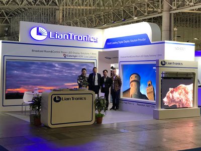 Solución de pantalla LED LianTronics para estudio de radiodifusión Brighten Inter BEE 2018