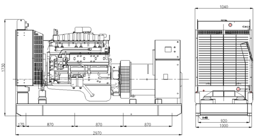 250kW Cummins Generator With Engine NTA855-G1B 400V Three Phase 50Hz 1500R.P.M.