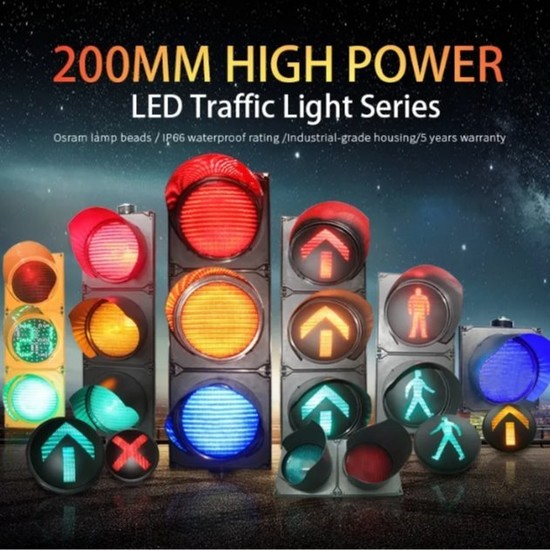 Semáforos de alta potencia de 200 mm para ventas