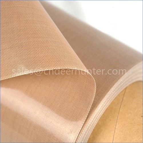 PTFE Glass Fiber Brown Teflon Coated Fabrics Non Adhesive Cloth