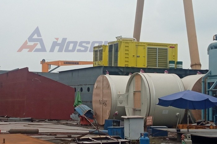 1000 кВА дизельный генератор, питаемый от Cummins, установленного в барже во Вьетнаме