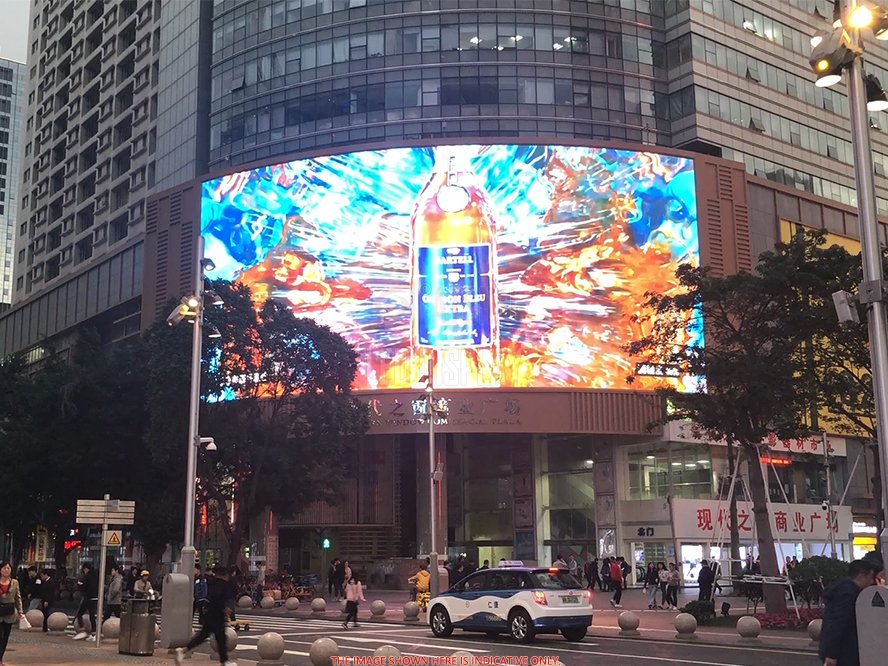 P16mm SMD Full-Colour Curved LED Advertising Screen Wall High Brightness DIP346 Curved LED Display