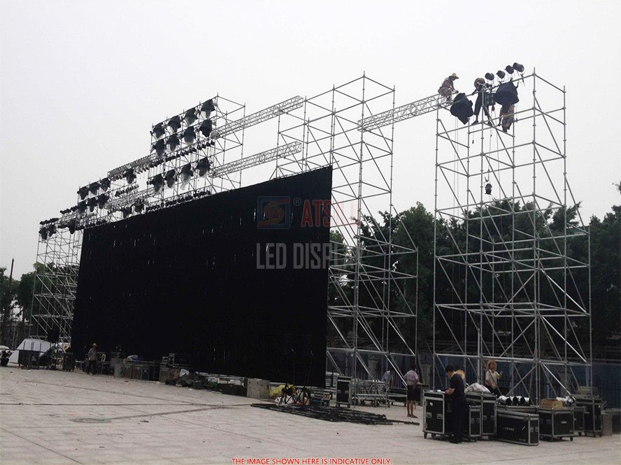 P6.25mm Outdoor LED Video Wall Standard Lightweight 500mmx1000mm High-Definition LED Video Panel