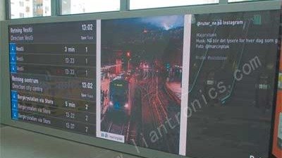 La Pantalla LED de LianTronics P 2.5mm Brilla en la Línea de Metro de Noruega