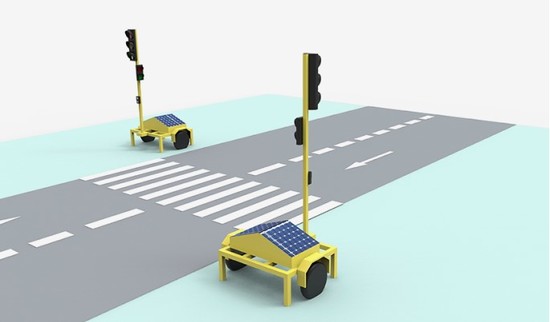 Wireless Portable Traffic Light With Controller  Solution
