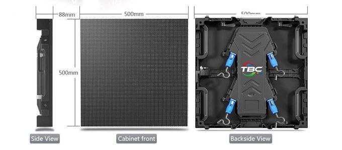 indoor rental led display Ultra Thin Led Screen pixel 3.91mm , Stage Slim Led Visual Display