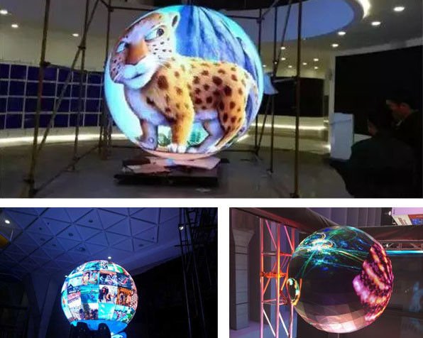 led ball display Full Color External Led Sphere Display , Led Video Ball With Diameter 1 Meter