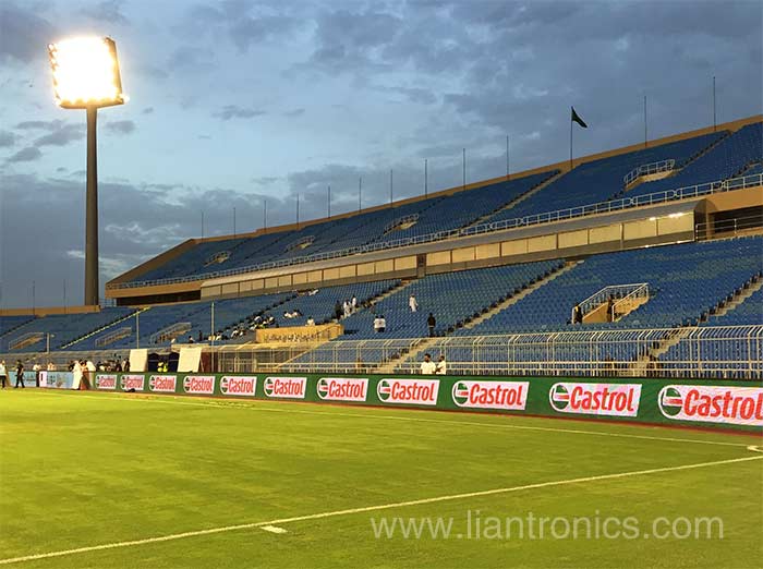 Affichage à LED du périmètre du stade