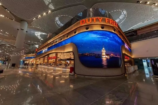 Indoor fixed led video wall shine on airport and stadium