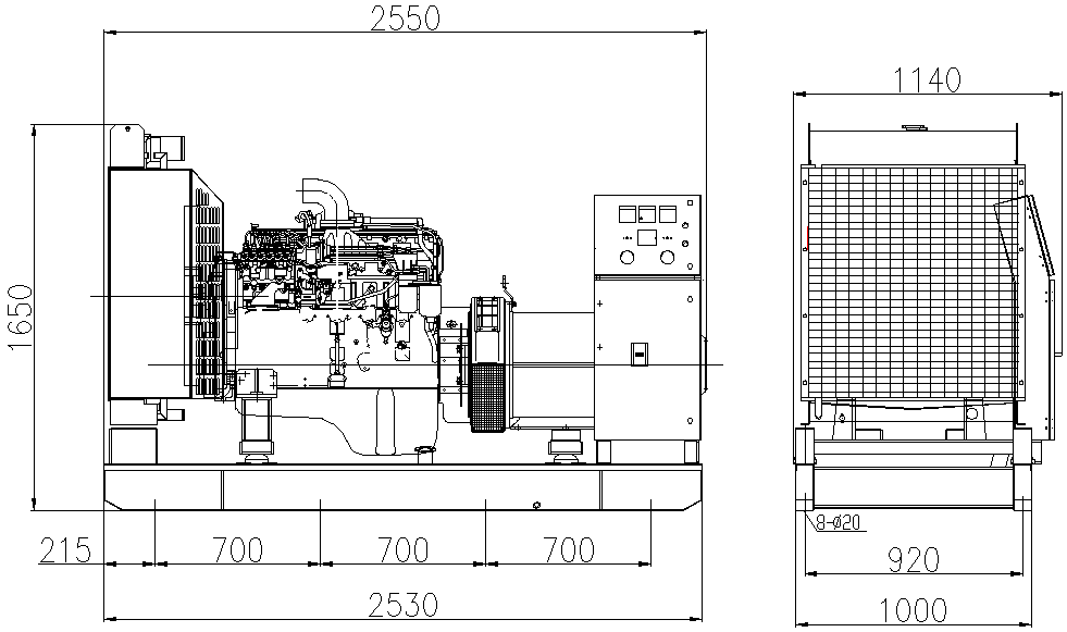 250kW Cummins Diesel Generator with Diesel Engine Model 6LTAA9.5-G1 and ...