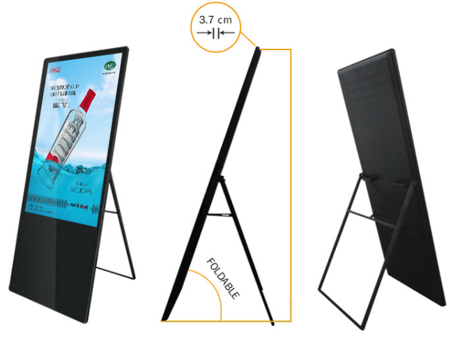 43" portable digital signage with ultra-thin style