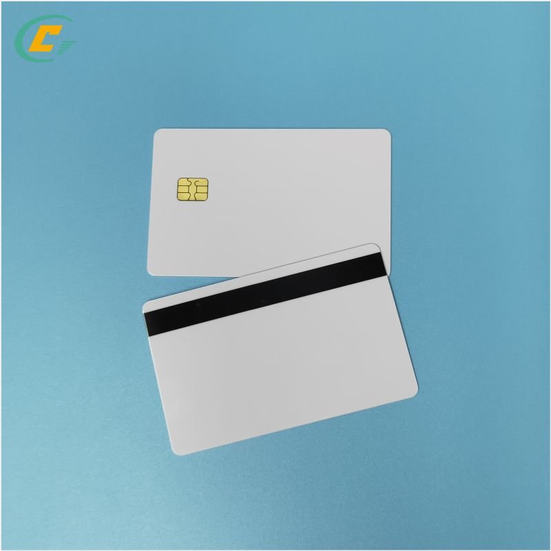 SLE4442 White card with 2T HiCO magstripe from csmtech