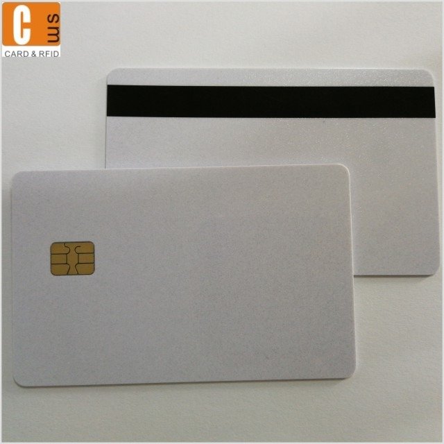 4442 Card contact chip pvc white card
