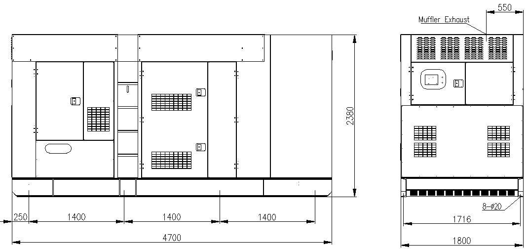 500kW Cummins Generator with Diesel Engine KTAA19-G6A and Leroy Somer ...