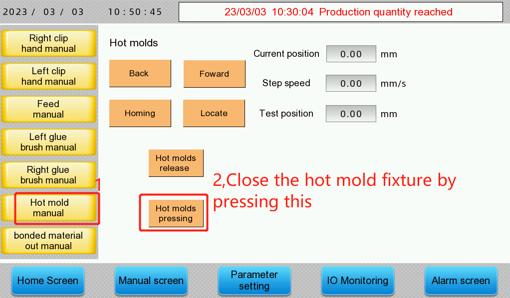 close hot molds