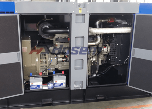 100 kW dieselgenerator met geluiddichte luifel, waterdicht