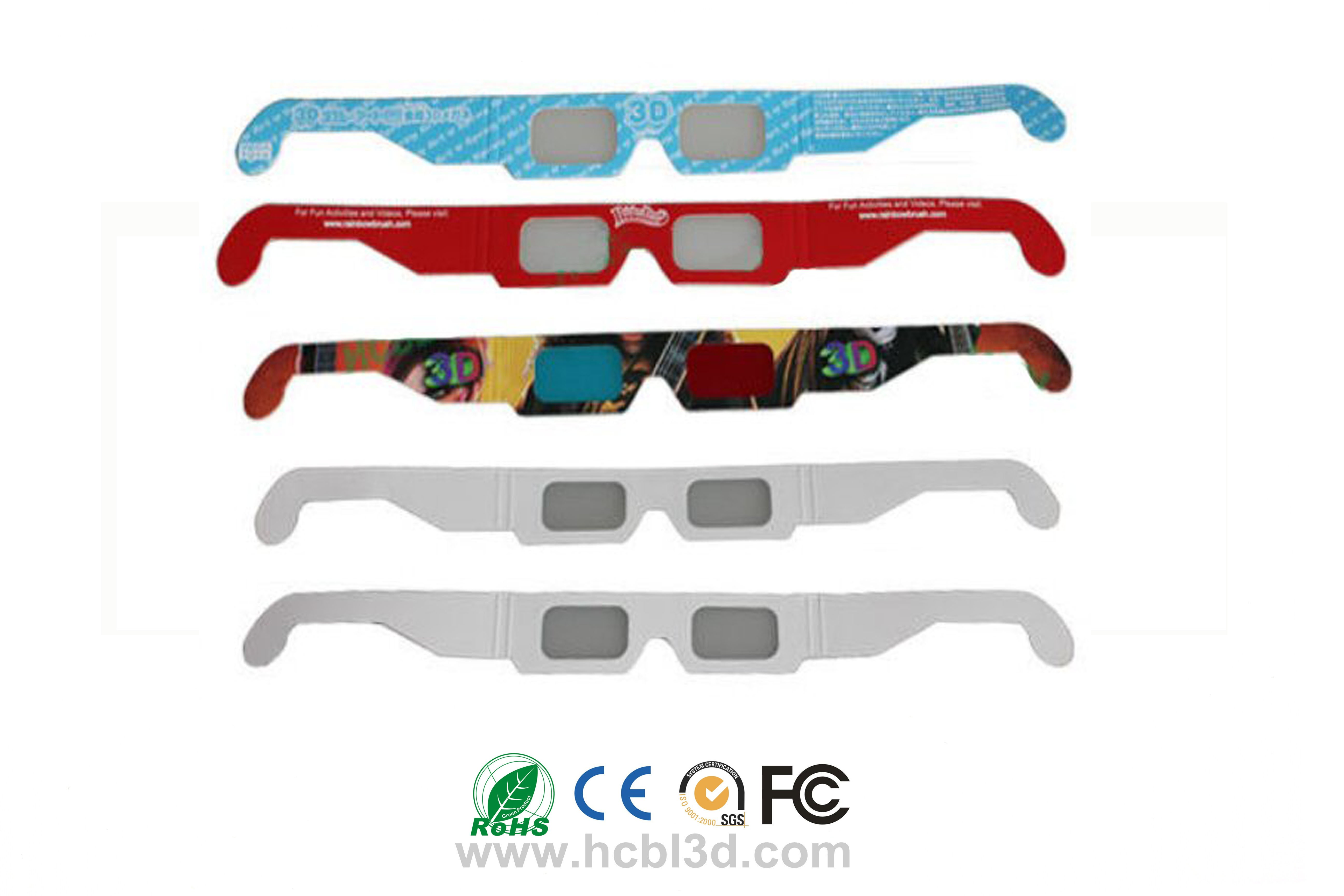 Paper 3D Glasses Disposable Circular, linearly polarized 3D glasses