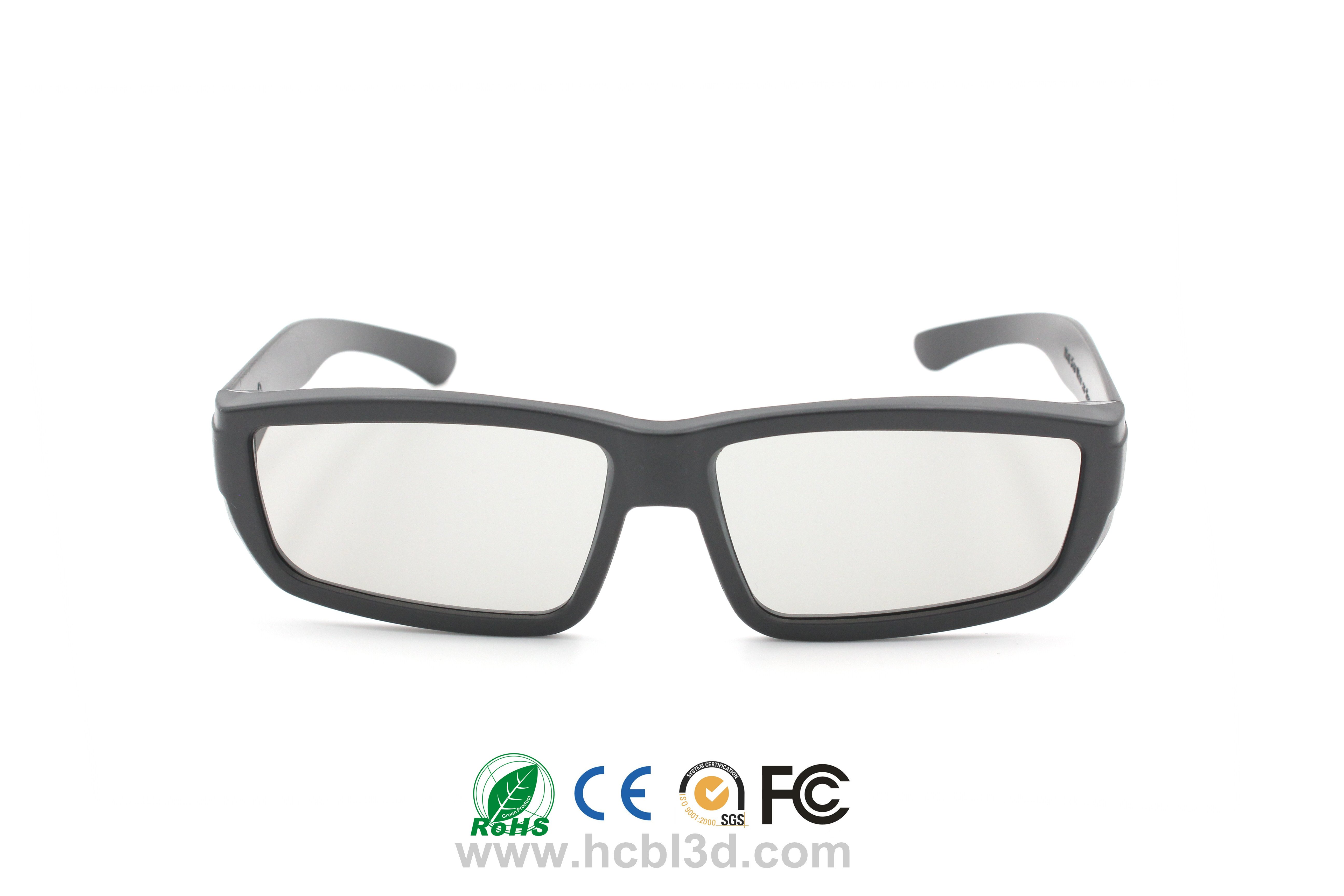 Passive 3D Glasses Plastic Frame for big screen format
