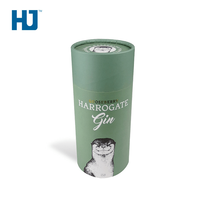 Drink Cardboard Packing Box for Beverage Premium Gin And Glass Cylinder Gift Box