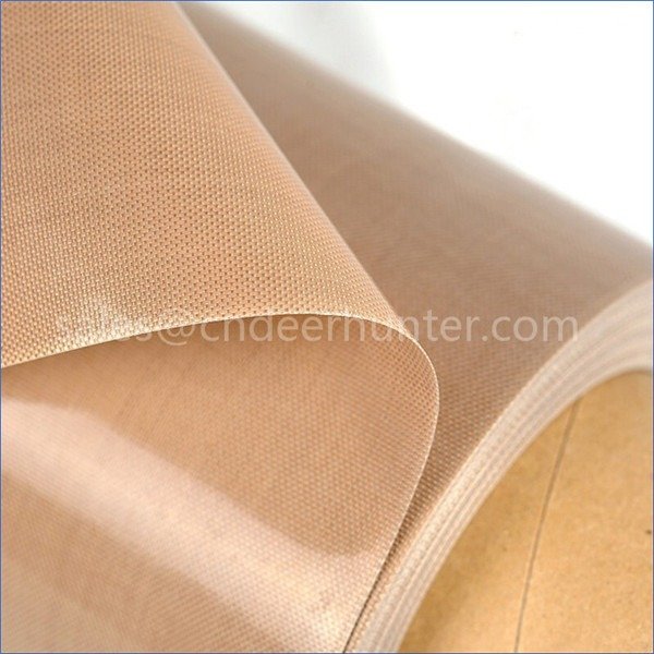 Brown PTFE Coated Fiberglass Fabric With Silicone Adhesive Tape 19mmx10M WT7n 