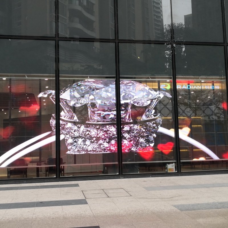 Transparent led screen leads the new fashion trend