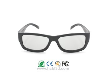 Circular Polarized ForHe 1 Pair 3D Cinema Glasses Dual Color Frame for Passive TVs Red+Black Movie Theater Glasses 