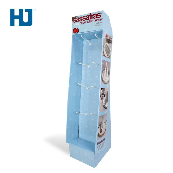 Hook Display Paper Table Linens Cardboard Display stand For Restaurant And Hotel