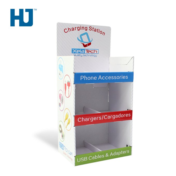 Phone Accessories Cardboard Display Stand Shelf Promotion Cardboard Floor Display Stand