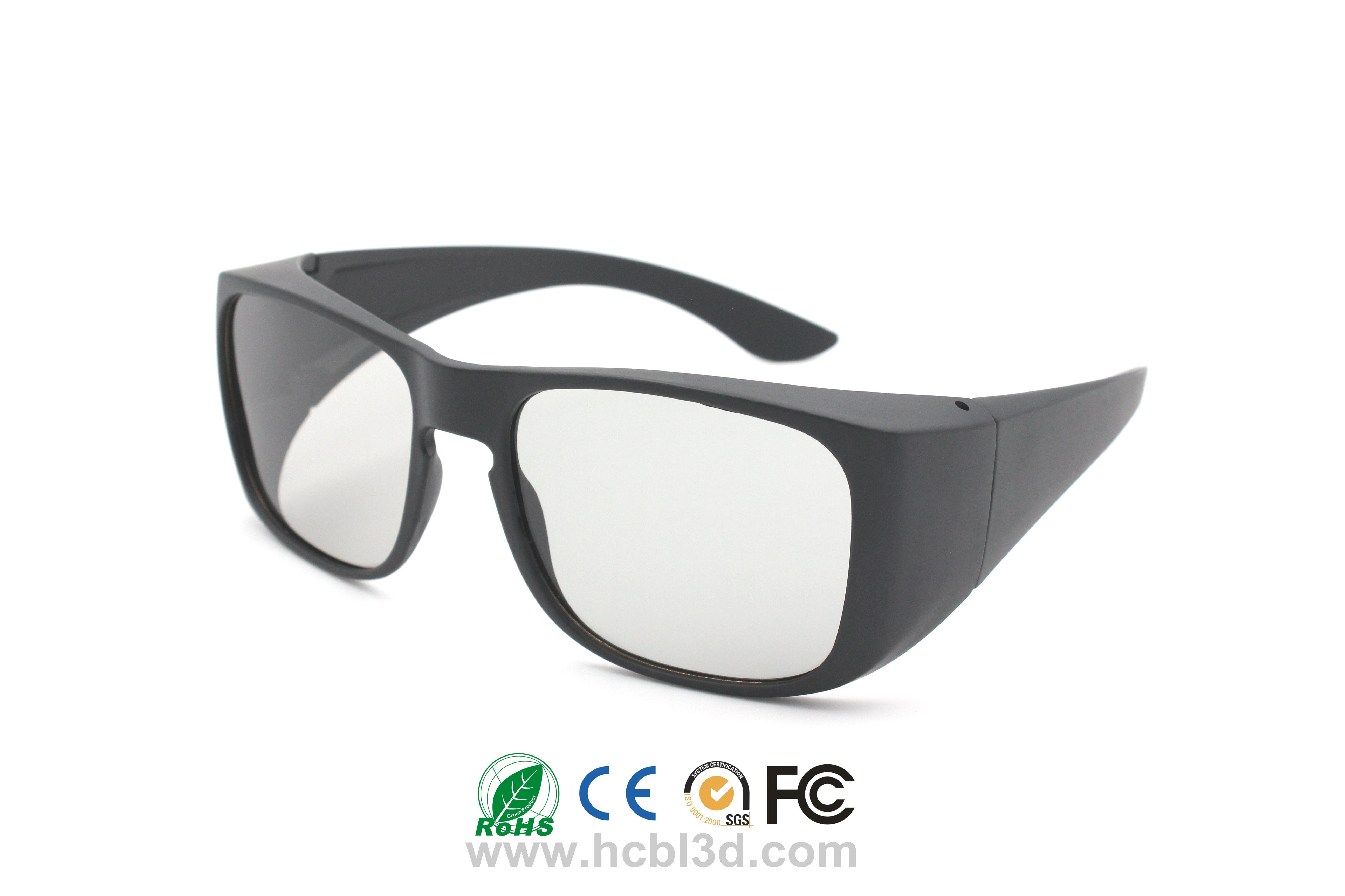 3D-Brille mit großem Rahmen, Caravan-Typ, weites Sichtfeld für digitale 3D-Kinos