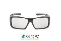 Reusable Passive Adult 3D glasses Rectangular Brown