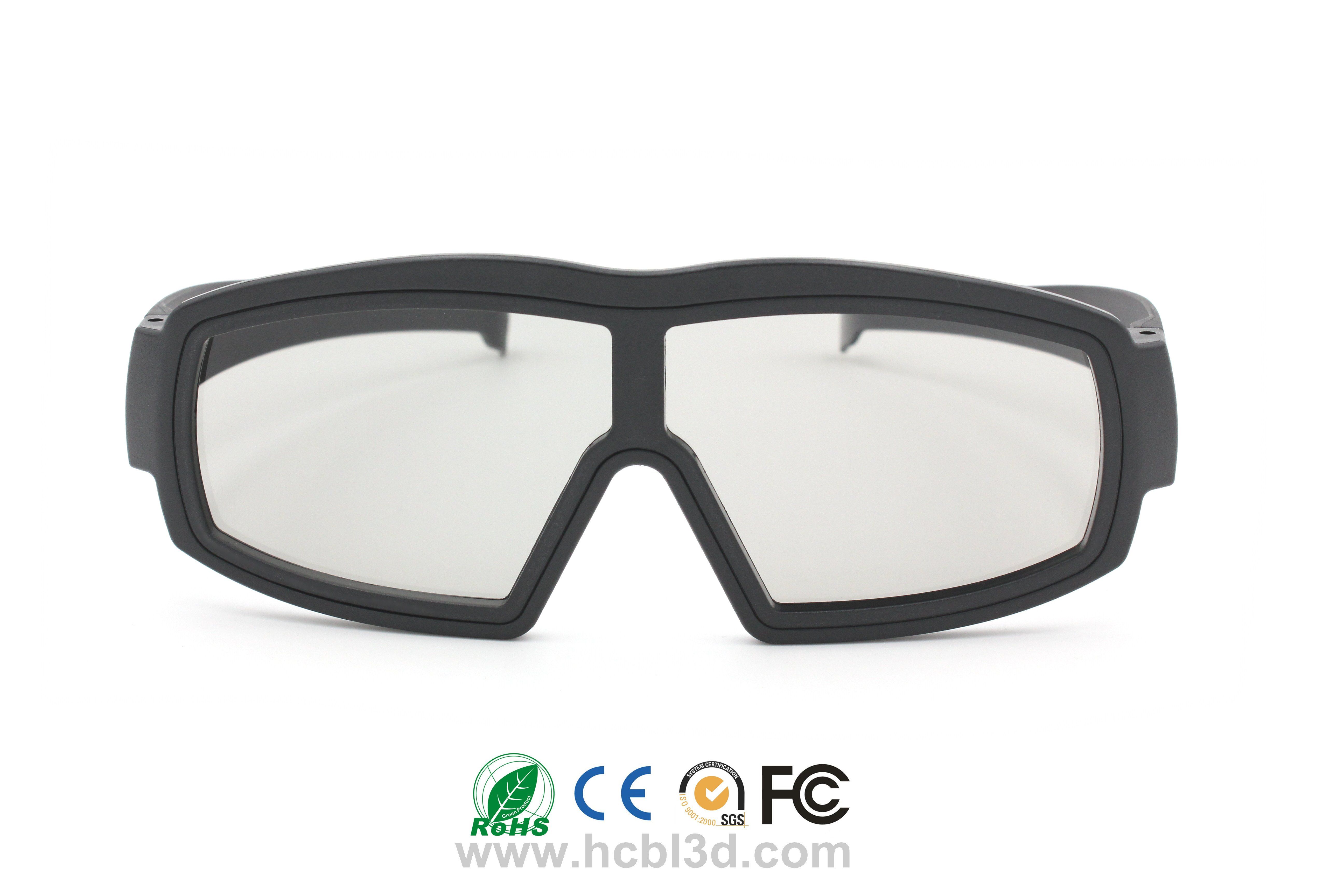 Gafas 3D lineales con marco de ABS para un marco grande y cómodo