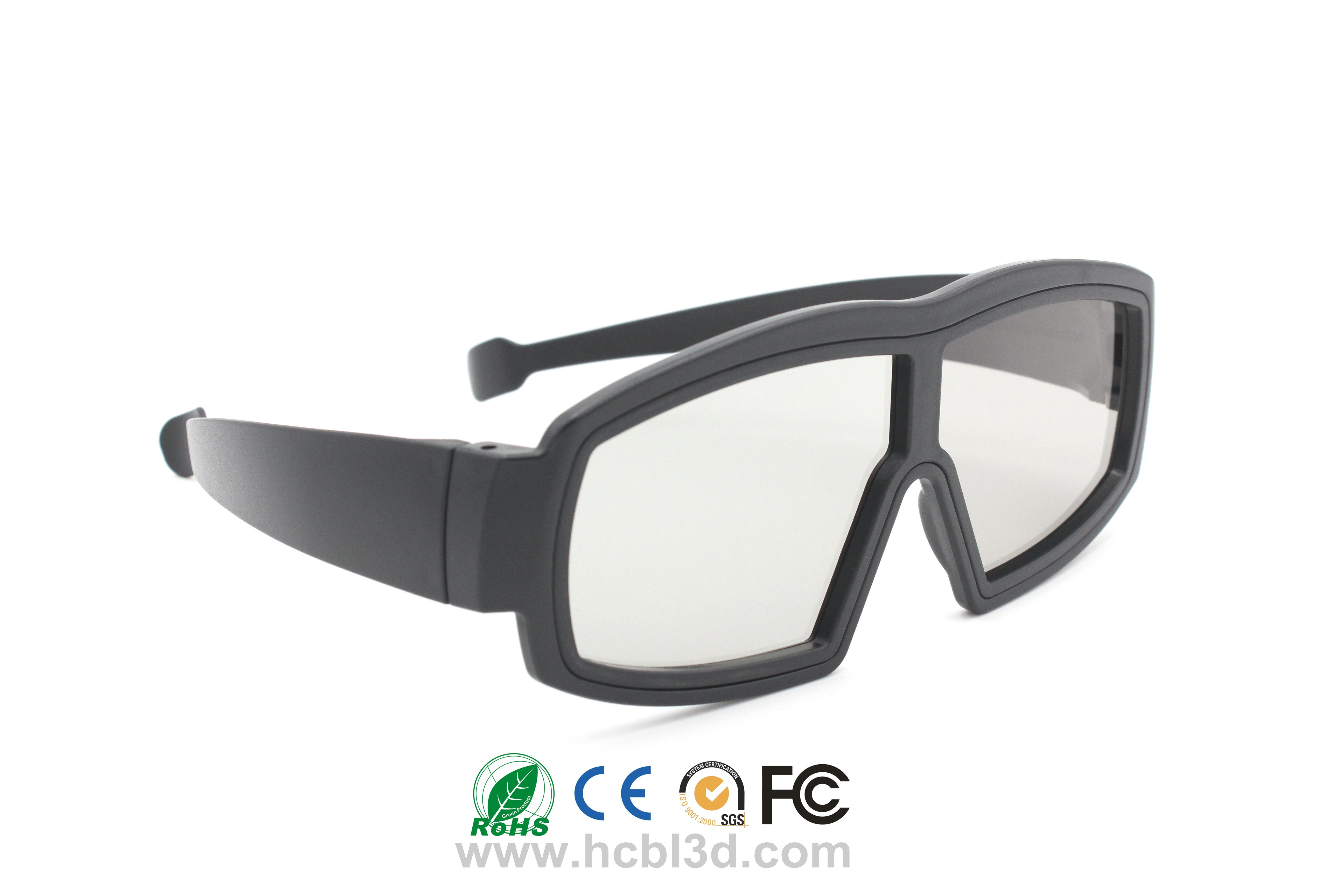Gafas 3D lineales con marco de ABS para un marco grande y cómodo