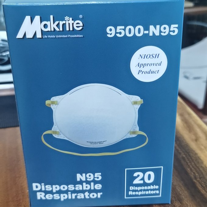 Makrite N95 9500 Niosh Mask Cup Shape Dust Face Mask CE