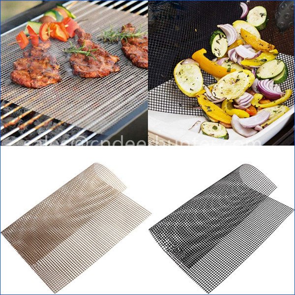 Customized Fireproof PTFE Non-Stick BBQ Grill Mat Cooking Sheet Oven Liner  - China PTFE Baking Mat and BBQ Grill Mat price