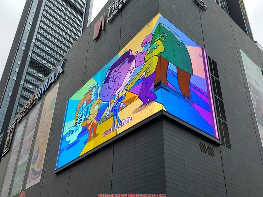 P10mm 90-Degree Curved LED Billboard Screen Outdoor Advertising High-Quality LED Video Screen