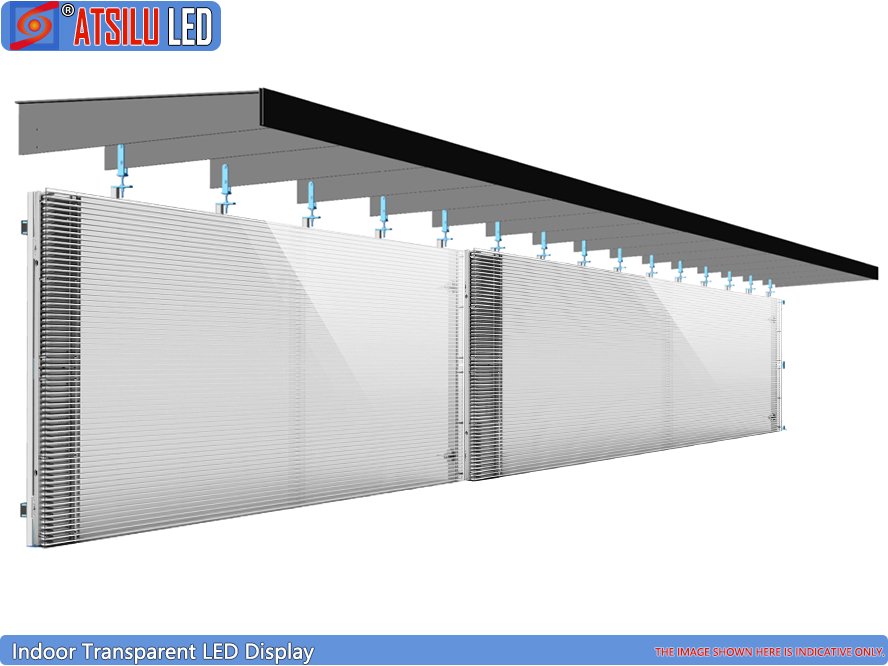 P4.81mm High Brightness Transparent LED Display Wall
