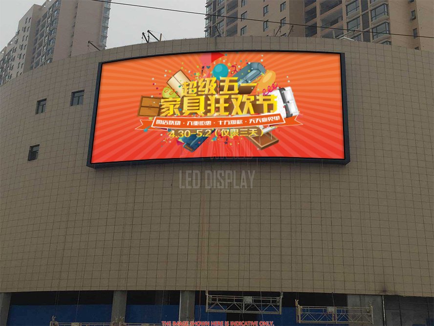 P8mm Front Service LED Digital Video Billboard Outdoor Full-Colour HD LED Media Wall