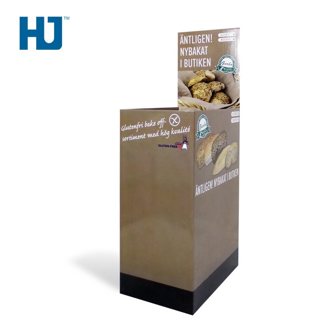 Cardboard Dump Bins Display Stand For Bread Or Cake At Supermarket Or Shop Retail
