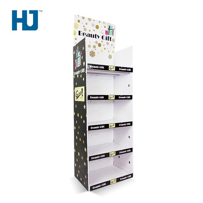Beauty Gift Cardboard Floor Display With 4 Tiers At Supermarket Or Store