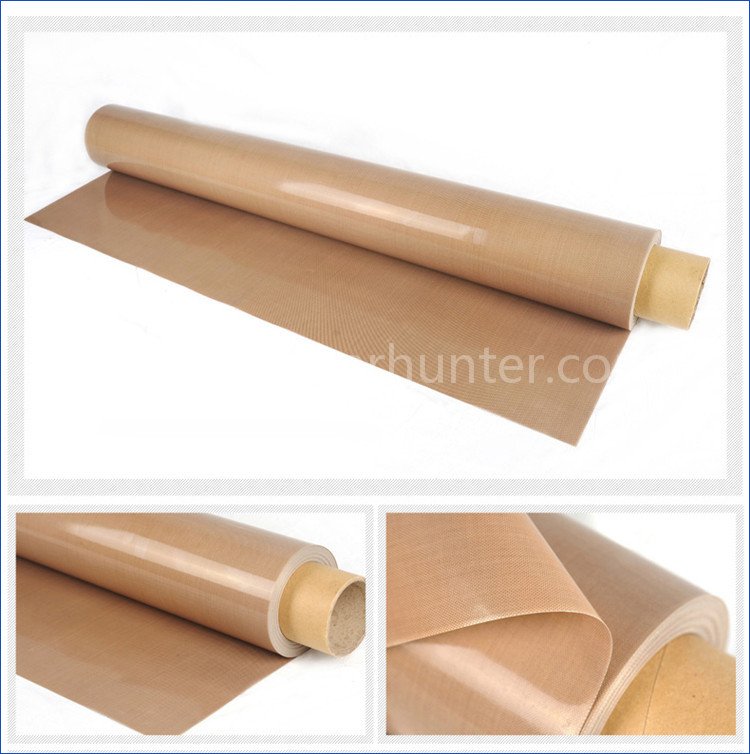 Brown PTFE Coated Fiberglass Fabric With Silicone Adhesive Tape 19mmx10M WT7n 