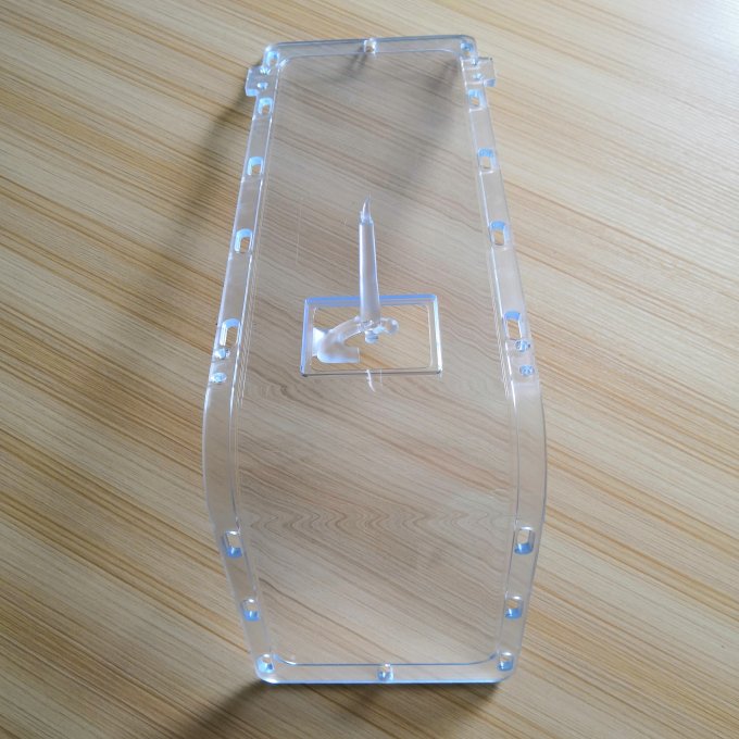 Pièces en plastique transparent pour lecteur de carte de station de métro, moulage par injection de grandes pièces