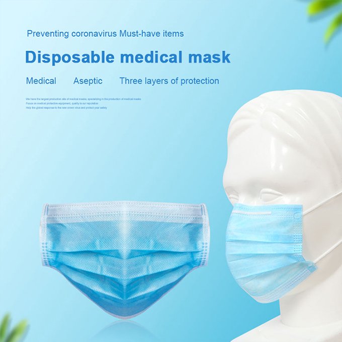 Medical Surgical Mask Once FDA & Use CE-EN:14683 Certificate