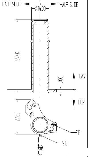Conception d'un moule d'injection pour support de tube de guidage-img