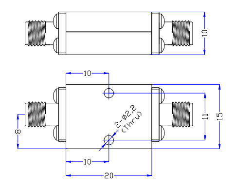 High Pass Filter Operating From 7.5GHz to 27GHz