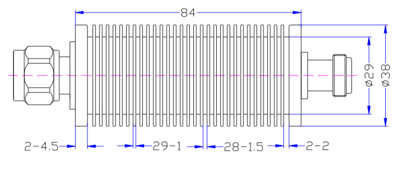 مخفف الترددات اللاسلكية AT1-6565CP20