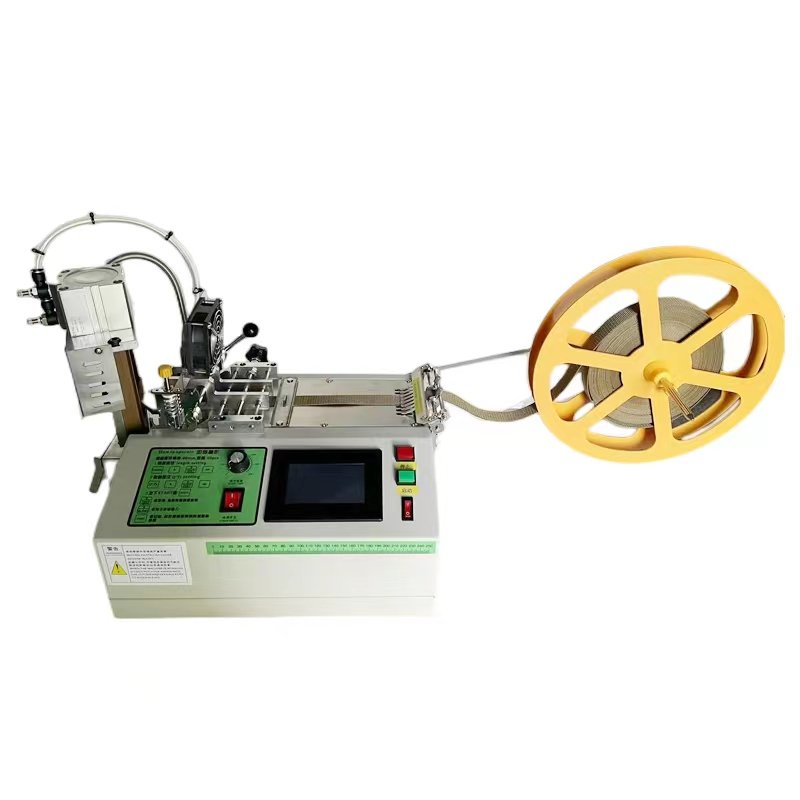 Angle cut printed ribbon precision cutting machine ES-014-1