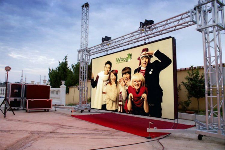 Outdoor Rental LED Screen 500x500mm P4.81mm Front Maintenance Adjustable Lock Design