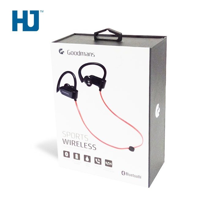 Sport Wireless Earphones Package Box With Folding Cover And Top Handle At Supermarket Retails