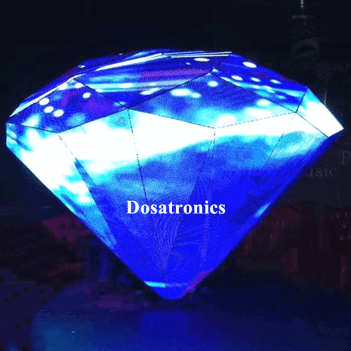 Écran de la LED DJ de forme de diamant en diamant en diamant
